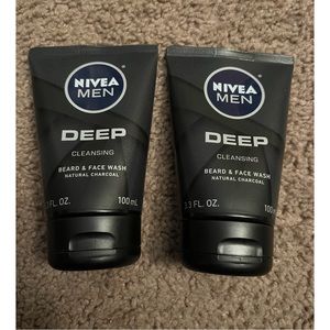 2 Brand New Nivea Men Deep Cleansing for beard & face wash